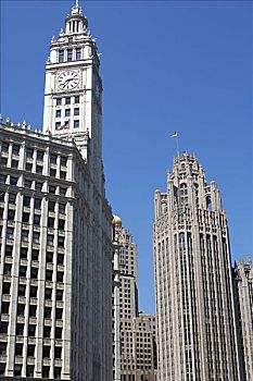里格利大厦,塔楼,密歇根,芝加哥,伊利诺斯,美国