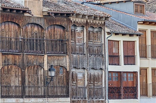 建筑,特写,中世纪,城镇,西班牙
