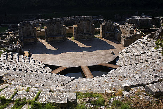 阿尔巴尼亚,靠近,国家公园,剧院,公元前3世纪
