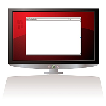 液晶显示屏,红色,浏览器,显示器