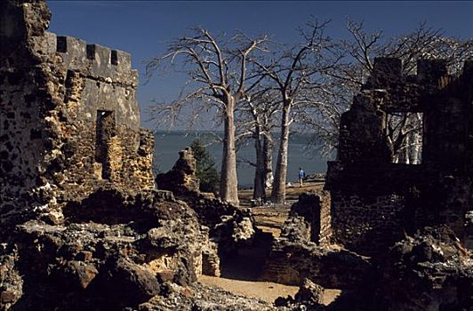 冈比亚,班珠尔,岛屿,堡垒,17世纪,要塞,拜访,游客