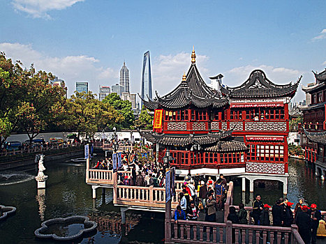 上海九曲桥和湖心亭