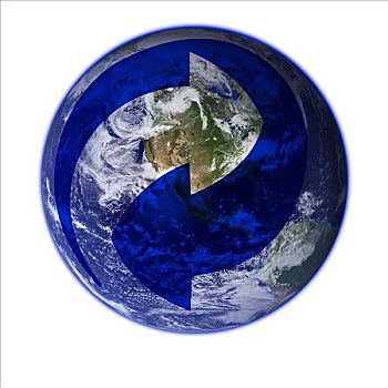 箭头,星球,象征,材质,水,准备,再循环,圆形,经济,再生能源,替代能源,风能,能量,西半球