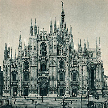 建筑,中央教堂,米兰,意大利,艺术家
