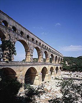 古遗址,水道,加尔桥,尼姆,法国