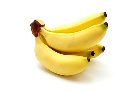 手指糕点,香蕉,白色背景