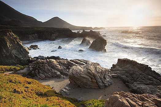 海洋,堆积,海岸,州立公园,加利福尼亚,美国