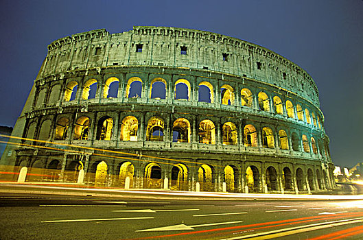 欧洲,意大利,罗马,晚间,罗马圆形大剧场,罗马角斗场