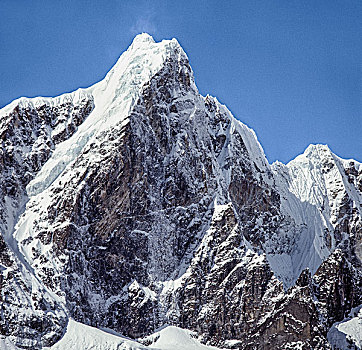 尼泊尔,昆布,印象深刻,顶峰,高处,第一,攀爬