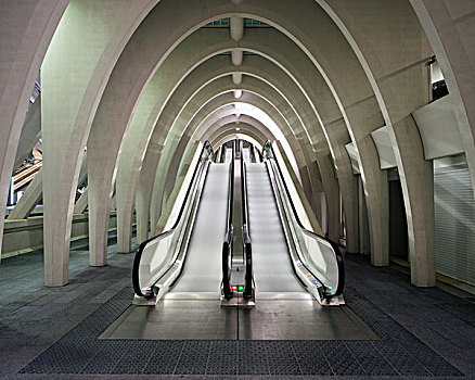 火车站,扶梯,比利时