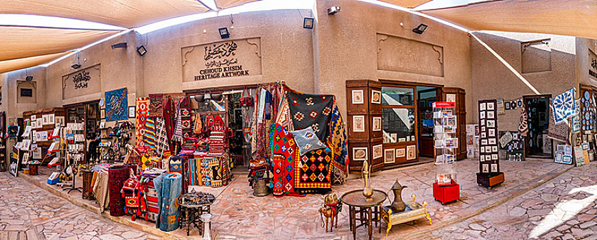 阿联酋迪拜阿法迪历史街道小商品市场