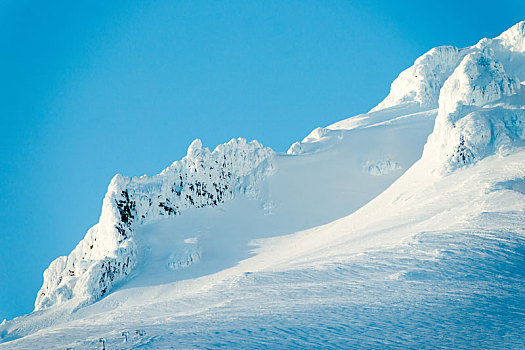 日落,胡德山,喀斯喀特山脉,滑雪胜地,区域