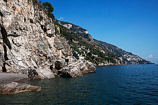 悬崖,海边,阿马尔菲,海湾,萨勒诺,伊特鲁里亚海,坎帕尼亚区,意大利