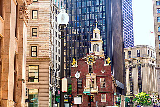 波士顿,老州议会建筑,马萨诸塞,美国