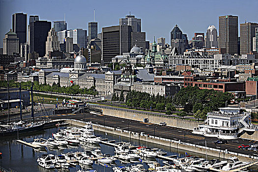 加拿大,魁北克,蒙特利尔,天际线,旧港