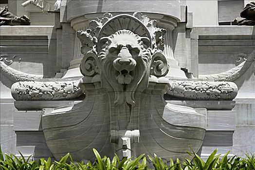 狮子,雕塑,喷泉,布宜诺斯艾利斯,阿根廷