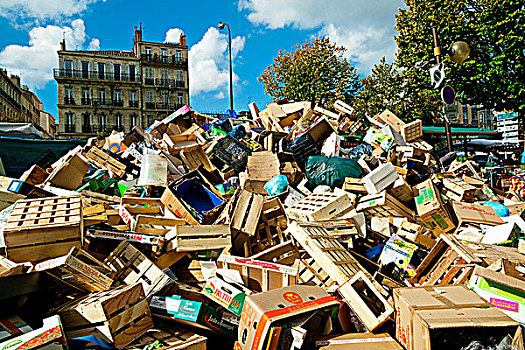 堆积,垃圾,马赛,罗讷河口省,法国