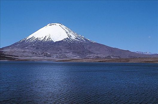 湖,山,拉乌卡国家公园,智利,南美