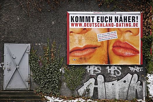 海报,上网,老,多特蒙德,北莱茵威斯特伐利亚,地区,德国