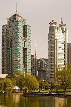 写字楼,陆家嘴,金融区,中心,上海,中国