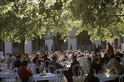 餐馆,宫廷花园,慕尼黑