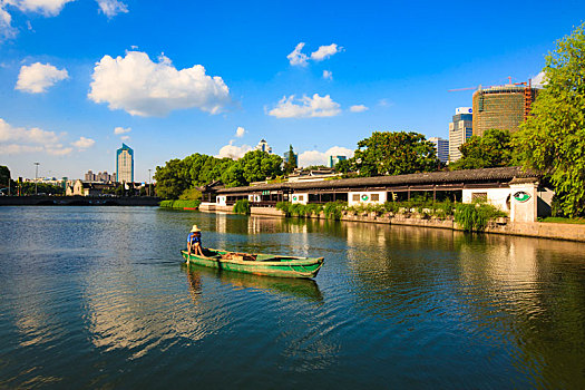 湖畔,老房子,古建筑,城市,倒影