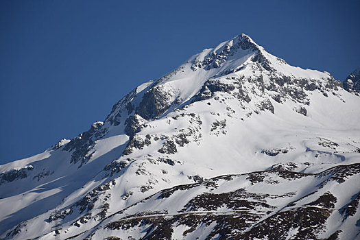 高山,山脊,陶安,雪,初雪,东方,提洛尔