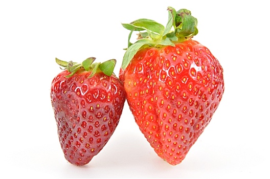 新鲜,草莓,白色背景,背景
