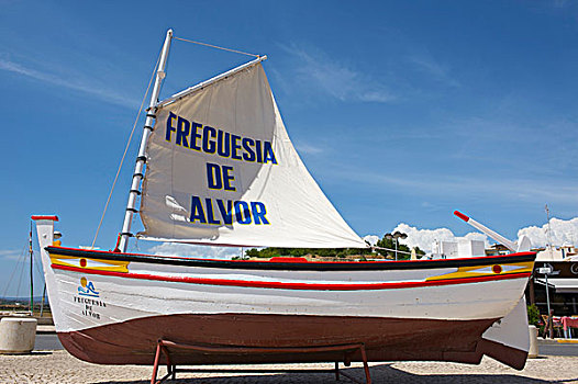 捕鱼,船,阿尔加维,葡萄牙,欧洲