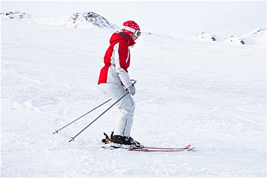 女性,滑雪,滑雪胜地,索尔登