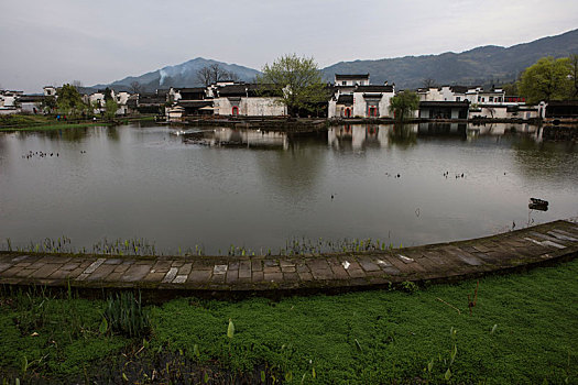 呈坎,安徽,古村落,旅游,景点,水乡,住宅,房子,小桥,拱桥,春天,居民,原生态