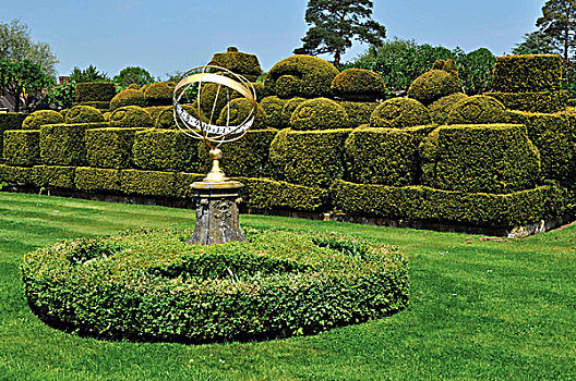棋子,绿雕塑,花园,城堡,肯特郡,英格兰