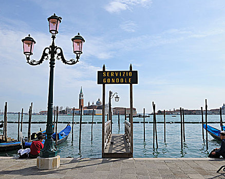 小船,码头,大运河,威尼斯,威尼托,意大利