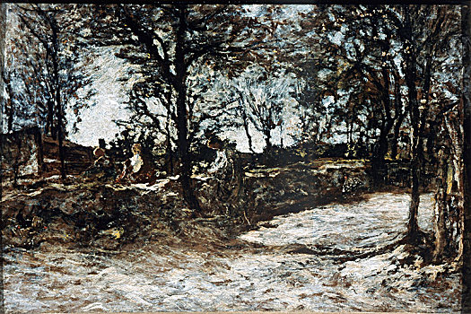 风景,枫丹白露,19世纪,艺术家