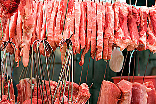 鲜肉,市场,采石场,湾,香港