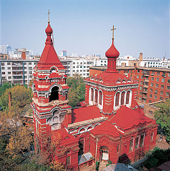 教堂,哈尔滨,城市,黑龙江
