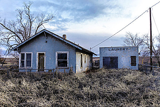 废弃,建筑,66号公路,亚利桑那,美国