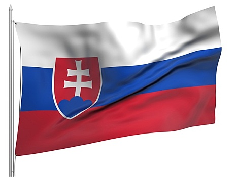 飞,旗帜,斯洛伐克,国家