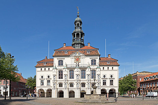 市政厅,历史,城镇中心,吕内堡,下萨克森,德国,欧洲