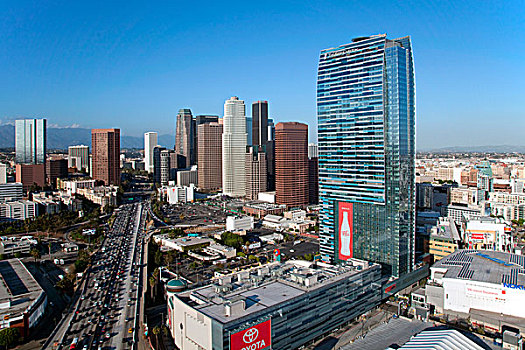 俯视,生活方式,地区,洛杉矶市区,加利福尼亚