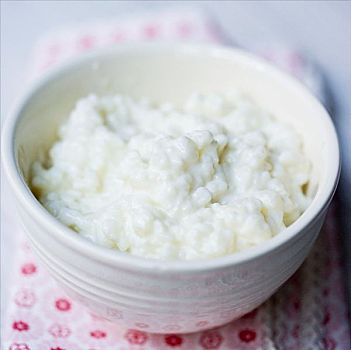 米饭布丁,白色,碗