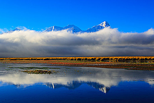 西藏卓木拉日峰和多庆措