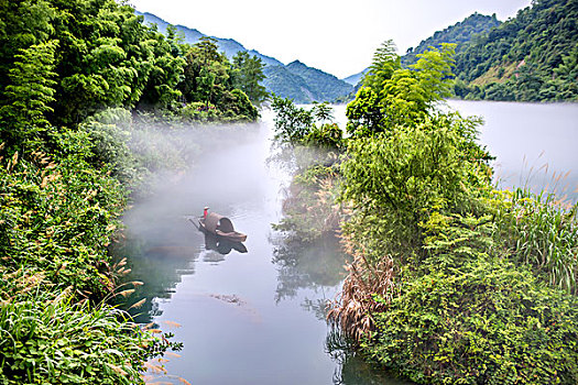 湖南,小东江,江,渔船