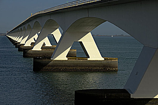 桥,上方,湾流,荷兰