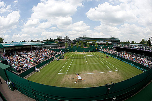 英格兰,伦敦,温布尔登,动作,女人,一个,比赛,球场,中心,背景,网球,冠军