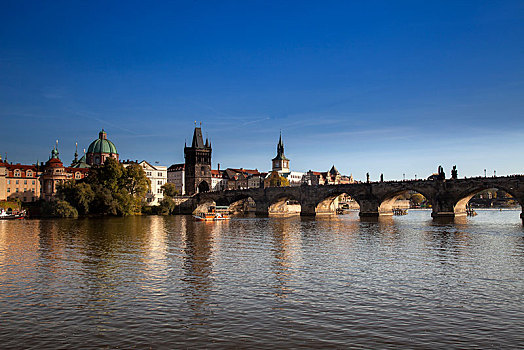 风景,查理大桥,布拉格,捷克共和国,欧洲