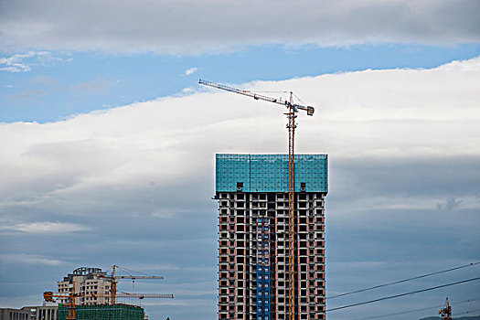 重庆江北区江北嘴城区建筑工地