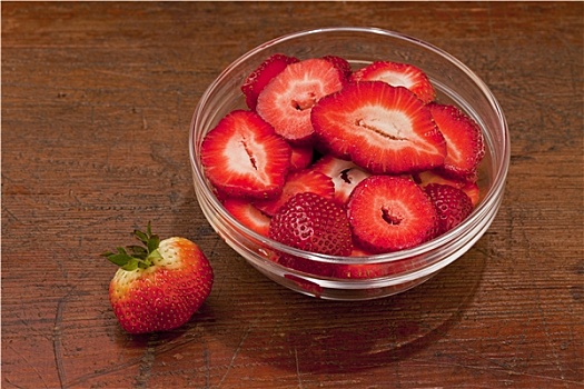 碗,草莓,阳光