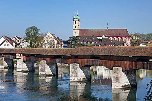 风雨桥,欧洲,大教堂,坏,高,莱茵河,黑森林,巴登符腾堡,德国