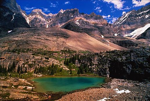 湖,维多利亚山,攀升,幽鹤国家公园,不列颠哥伦比亚省,加拿大